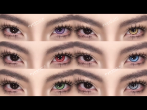 Eyeshare Cosplay Anime Lensa Kontak Madrid Seri Lensa Halloween Merah Biru Cokelat Lensa Kontak 140mm