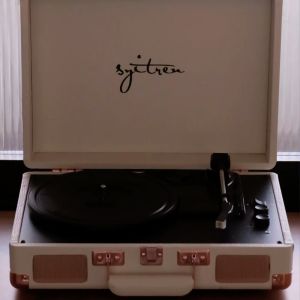 SYITREN ORVOK III All-In-One Vinyl Record Player Support Bluetooth Built-in Dual Speakers Leather Material