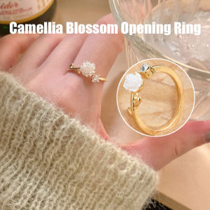 ปรับขนาด เครื่องประดับสำหรับผู้หญิงแหวน แบบลายดอกคามิเลีย - Muswannasas