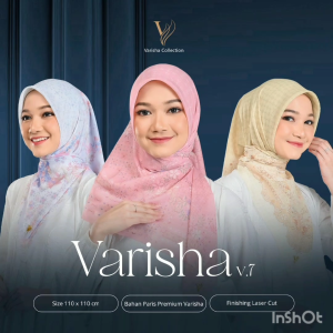 Varisha Motif Box Packaging Paket Usaha Grosir Hijab Segiempat Lasercut Logo