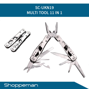 MULTI TOOL 11 IN 1 MULTIFUNCTIONAL STAINLESS STEEL POCKET PLIER FOLDING PLIER PORTABLE SC-UKN19
