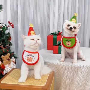 PetStern สัตว์เลี้ยงสุนัขหมวกและผ้าพันคอสํา Merry Christmas อุปกรณ์ประกอบฉากการถ่ายภาพสำหรับสัตว์เลี้ยง สุนัข แมว ปาร์ตี