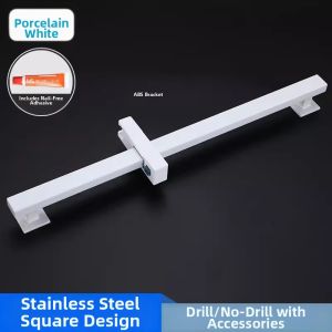 Shower Head Bracket White Square