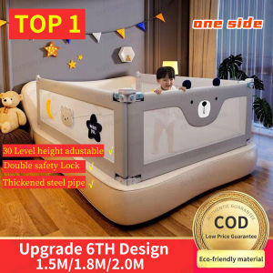 Baby Bed Guardrail Baby Bed Fence Upgrade 6TH Design 30 Levers height adjustable Playpen Safety Kids Vertical Lift Bed Rail Infants Security Fencing Barrier Children Crib Guard Bedside Safe Protective queen size king size 48x75/54x75/58x78