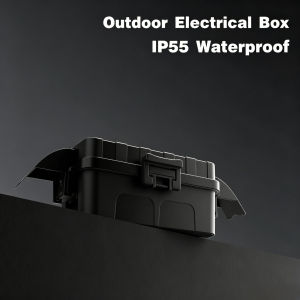 Waterproof Small Outdoor Electrical Boxes IP55 Detachable Shield Covers for Extension Cords Plugs Outlets Holiday Lights