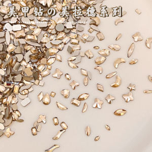 Swarovski Champagne Colored Flat Bottom Fancy Shaped Nail Drill Ultra Shiny Jewelry Beauty Tools from China K9 PS6