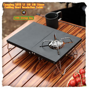 Camping SOTO ST 310 330 Stove Folding Heat Insulation Table Portable Aluminum Alloy Desktop Stainless Steel Bracket Outdoor Cooking Hiking Backpacking Picnic
