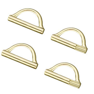 1-4 Pair Stainless Steel D Shaped Buckle Watch Connector Adapter 12/14/16/18/20/22mm Universal Flat Mouth Converter for Strap