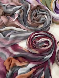 Muslim Tie-Dye Hijab Premium Headscarf Soft Breathable Hijab Women Gradient Cotton Viscose Modal Hijab Femme Musulman
