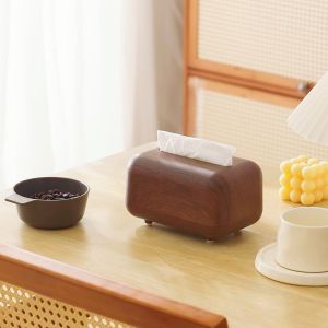 Hộp Đựng Khăn Giấy Để Bàn Phong Cách Retro Hộp Đựng Khăn Giấy Wood Grain Thiết Kế Hộp Đựng Khăn Ăn Để Bàn Hộp Đựng Khăn Giấy Trang Trí Nhà Sáng Tạo