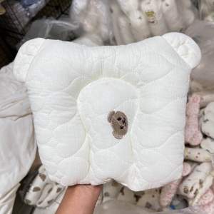 หมอนหมีเด็กอ่อน3Dหมอนรองเปลเด็ก รุ่นพรีเมียมผ้าสาลูย่นญี่ปุ่น