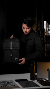 New Arrival - Tas Ransel Pria KAZOU Tas Laptop Punggung Water Resist Backpack Cowok Kulit Tas Leptop Wanita Sekolah Kuliah Kerja (HEYLOOK)