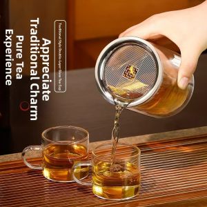 NAIFUNA | Lazy Person Water Separation Double Layer Glass Tea Set