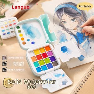 Languo | Portable Pearl Watercolor Palette 16 Colors
