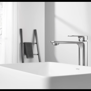 ZUHNE Razr Ultra Slim Single Lever Bathroom Basin Mixer Faucet Spot-Resist Matte Stainless Steel