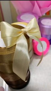 ริบบิ้น ผ้าซาติน 48 สี กว้าง 2.5cm.(1นิ้ว) ยาว 22 เมตร ริบบิ้นทำโบว์ ริบบิ้นห่อของขวัญ พร้อมส่ง