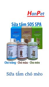 Hanpet - Sữa Tắm chó thế hệ mới SOS SPA cao cấp dành cho chó mượt lông. - 510ml (dùng cho mọi loại chó mèo) thích hợp các spa chăm sóc chó mèo chuyên nghiệp