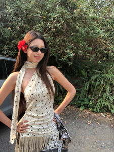 Aesthetic and Spicy Girl-Style Halter Backless Camisole