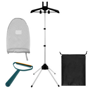 Garment Steamer Rack 84-160cm Adjustable Height Garment Steamer Clothes Rack Rotatable Foldable Standing Garment Hanger for Home