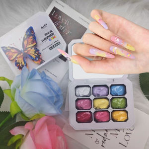 กาวติดเล็บ 9 สี 1 ชิ้น ยาทาเล็บกึ่งถาวร เจลลี่มาการอง เจลครีม ลอกออกได้ด้วยน้ำยาล้างเล็บ ใช้กับหลอด UV&LED สำหรับทำเล็บ DIY