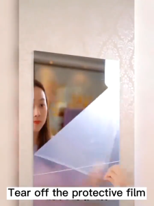 5Pcs 20*20/30*30cm Acrylic Mirrors Set Square High-definition Self Adhesive Mirror Tiles Flexible DIY Acrylic Mirror Tiles Full Body Mirrors Thick Soft Unbreakable Wall Stickers Reflective Wall Mirrors Living Room Home Decor