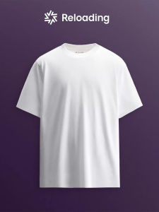 Mens Short Sleeve T-Shirt Cool Sensation Small Collar Casual Loose Fit 2025 New Style Summer Cotton round Neck Basic Fashion