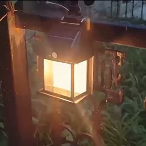 BFM New Upgrades Solar Outdoor Wall Lights Body Sensing Night Bulb Three-mode Tungsten Wall Lamps Garden Villa Courtyard Door Night Lamp
