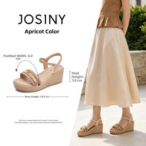 Josiny | Autumn New Fairy Style Slip-On Sandals with Thick Soles and Chunky Heel