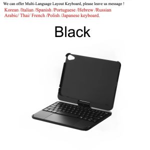360 Rotate Magic Keyboard Case For iPad Mini 6 7 8.3 inch Tablet Case Bluetooth Russian Arabic Hebrew Spanish Polish Keyboard