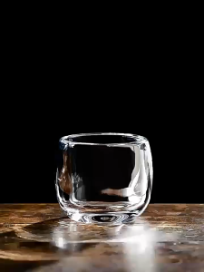 Whiskey Cup Clear Thick Luxury Glass Exquisite Glass Cup Cold Sake Cup Round Transparent Heat Resistant Glass Cup