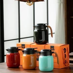 Smart Stainless Steel 316 Tea Brewing Flask Insulated Tea Pot Old White Tea Steeping Kettle Home Use Laser Logo