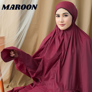 Mukena Traveling Mini Pouch Terkecil 2in1 Dewasa Parasut Korea Premium - Mukena Nelula