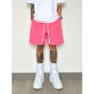 Dopamine Summer Mens Thin Quick Dry Ice Silk Oversize Casual Sports Shorts mid Low Waist Polyester Fiber Straight Tube Pants