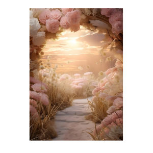 New Simulated  Flowers Photography Background Cloth for Selfie Studio Popular Indoor Portrait Backdrop Drapery