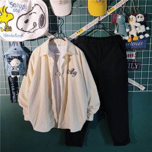 Corduroy Shirt Men Long Sleeves Spring and Autumn Japanese Style Retro Fashion Brand Handsome Loose Leisure All-Matching Shirt Coat Men