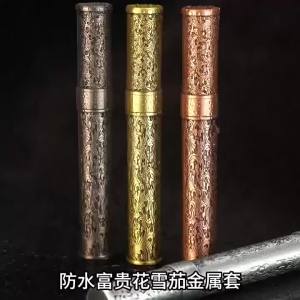 Hộp Đựng Xì Gà Kim Loại Di Động Ống Đơn Có Nắp Giữ Ẩm Chống Thấm Nước Phụ Kiện Xì Gà Du Lịch Ngoài Trời Dành Cho Nam Giới