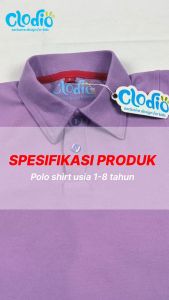 Clodio Kaos Polo Premium Anak Laki-Laki Usia 1-8 Tahun | Lilac