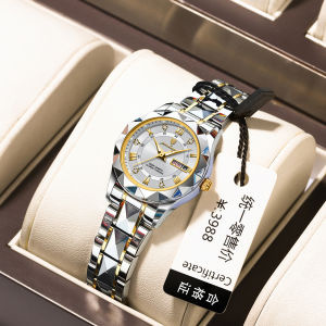 POEDAGAR watch for girls women korean style waterproof original brand luxury pawnable stainless steel dual calendar luminous casual quartz watch