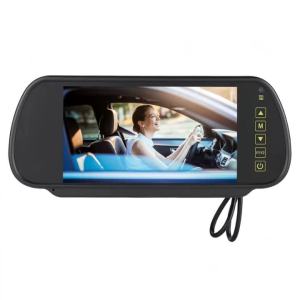 Màn Hình Gương Chiếu Hậu LCD 7 Inch Với Camera Lùi Chất Liệu Lông Nhung Nhân Tạo Dùng Cho Giám Sát Phía Sau Xe