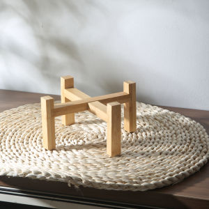 Elevated Ceramic Pet Bowl Dog Slow Feeding Bowl Prevent Choking Design High Leg Wooden Stand Protect Cervical Spine Cat Bowl