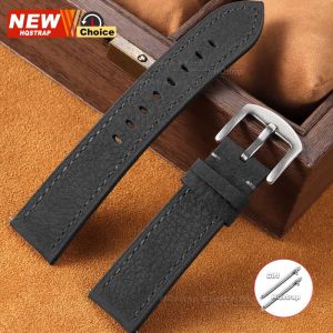 Handmade Retro 20mm 22mm Lychee Pattern Leather Quick Release WatchStrap for Omega Smartwatch Band for Seiko Bracelet for Rolex