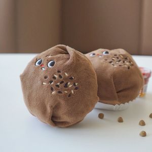 DY Loving INS Pet Toy Cute Sesame Bun Toys Tibetan Food BB Call Interactive Toys