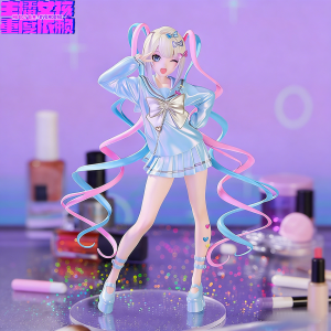 Bandai | Needy Girl Overdose Anime Figure with cat Action Figures Virtual Uploader PVC Collection Model Ornaments Toys brithday gifts