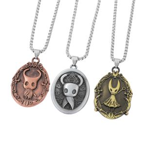 Retro Gothic Hollow Knight Silksong Pendant Necklace Hip-Hop Fitness Outfit Accessory Game Fan Gift Jewelry