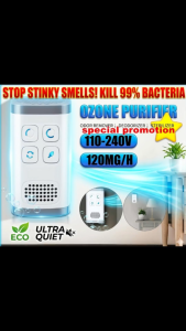 [SG Stock] 2-in-1 Ozone Generator & Air Purifier | Odor Remover & Sterilizer for Toilet Pet Room | 120mg/h Active Oxygen Ionizer | Formaldehyde Remover