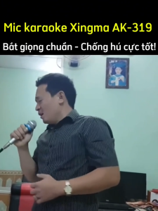 Micro Karaoke Có Dây Xingma AK-319 - Mic Hát Karaoke Gia Đình Âm Thanh Trong Trẻo Chống Hú Lọc Tạp Âm Dây Dài 3m