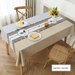WANGSHIHUAYI | Luxury Style Tablecloth Waterproof Greaseproof Heat-resistant Table Cover