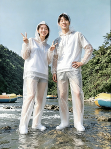 MINXOSU | Rafting Rain Suit For Body And Legs Protection Disposable Thick Waterproof