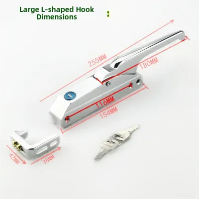 Side Mount Oven Door Handle Fridge Freezer Cold Storage Lock with Key Baking Oven Arc Lock Hardware Tools Industrial Oven