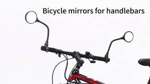 2PCS Bike Mirror Bike Handlebar Rearview Mirror Rotatable And Adjustable Wide Angle Rear View Shockproof Convex Mirror Universal